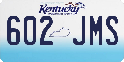 KY license plate 602JMS