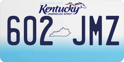 KY license plate 602JMZ