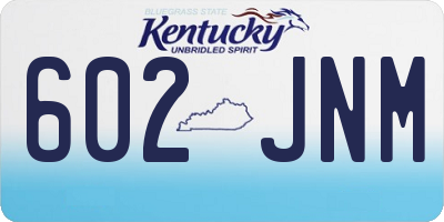 KY license plate 602JNM