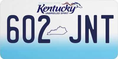 KY license plate 602JNT