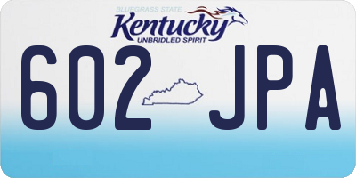 KY license plate 602JPA
