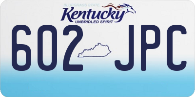 KY license plate 602JPC
