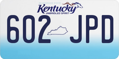 KY license plate 602JPD