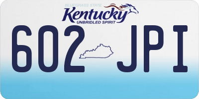 KY license plate 602JPI