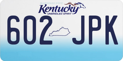 KY license plate 602JPK