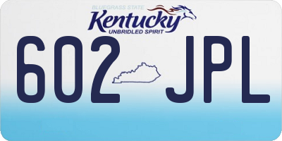 KY license plate 602JPL
