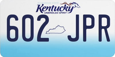 KY license plate 602JPR
