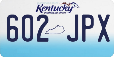 KY license plate 602JPX