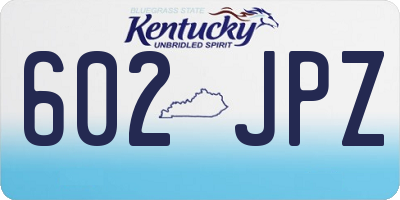 KY license plate 602JPZ