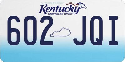 KY license plate 602JQI