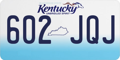 KY license plate 602JQJ