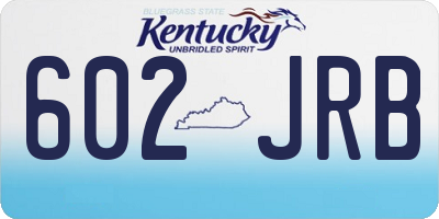 KY license plate 602JRB
