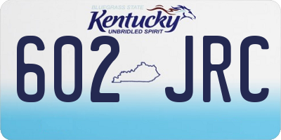 KY license plate 602JRC