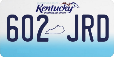 KY license plate 602JRD