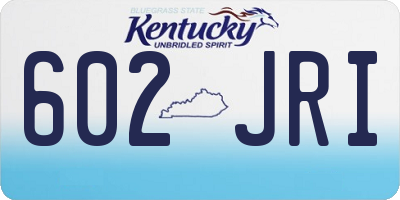 KY license plate 602JRI