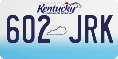 KY license plate 602JRK