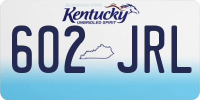 KY license plate 602JRL