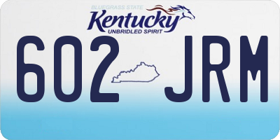 KY license plate 602JRM