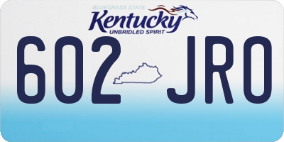 KY license plate 602JRO