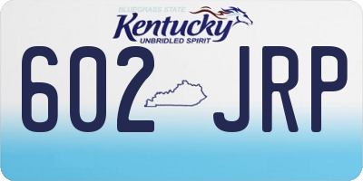 KY license plate 602JRP