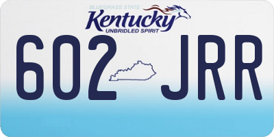KY license plate 602JRR