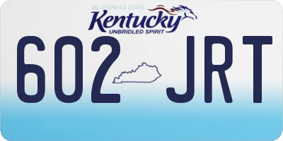 KY license plate 602JRT