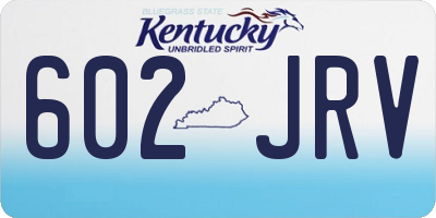 KY license plate 602JRV