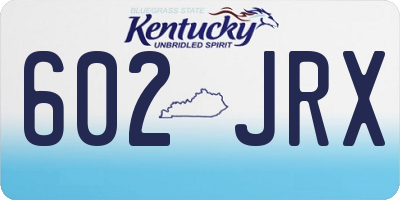 KY license plate 602JRX