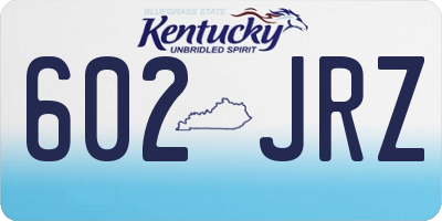 KY license plate 602JRZ