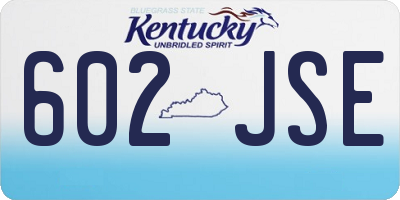 KY license plate 602JSE