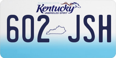 KY license plate 602JSH