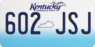 KY license plate 602JSJ