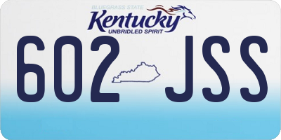 KY license plate 602JSS