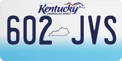 KY license plate 602JVS
