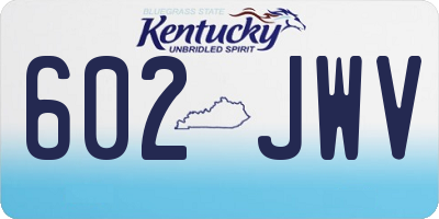 KY license plate 602JWV