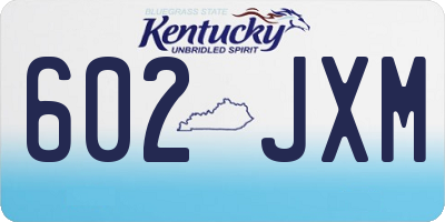 KY license plate 602JXM