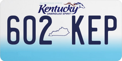 KY license plate 602KEP