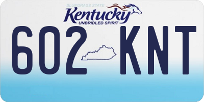 KY license plate 602KNT
