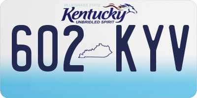 KY license plate 602KYV