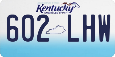 KY license plate 602LHW