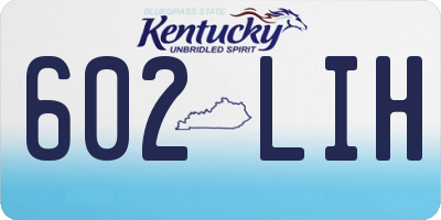 KY license plate 602LIH