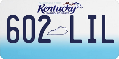 KY license plate 602LIL