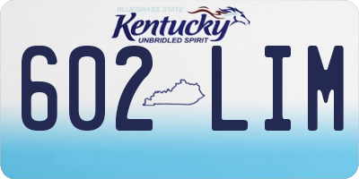 KY license plate 602LIM