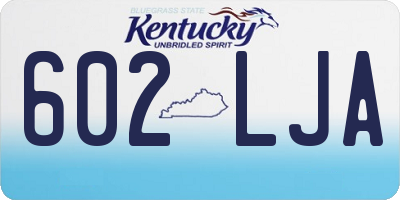 KY license plate 602LJA