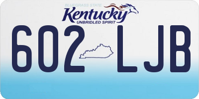 KY license plate 602LJB