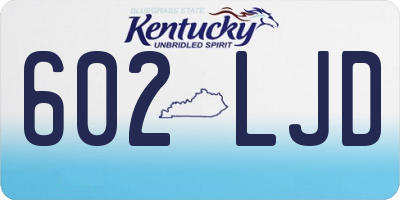 KY license plate 602LJD