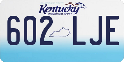 KY license plate 602LJE