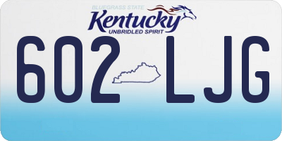 KY license plate 602LJG