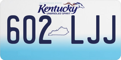 KY license plate 602LJJ