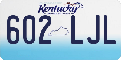 KY license plate 602LJL